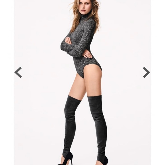 Wolford-Velour-Overknees-black - Picture 2 of 7